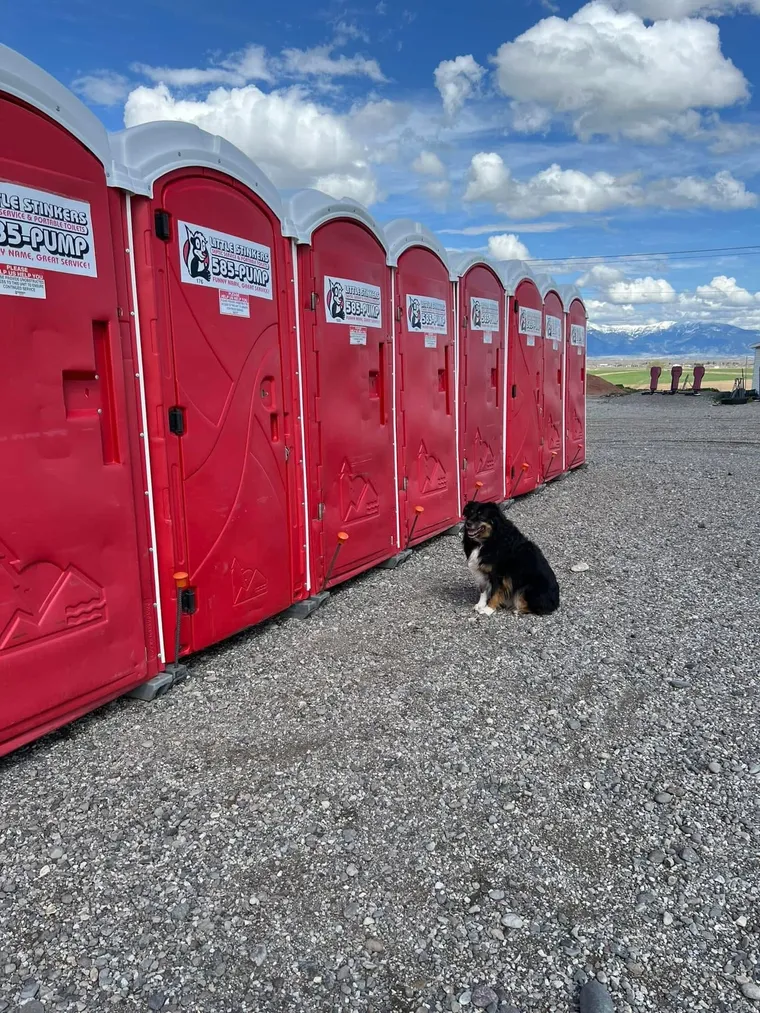 Little Stinkers portable toilets at a Bozeman area site